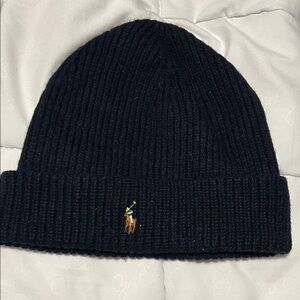 Ralph Lauren Dark Knit Hat with Logo